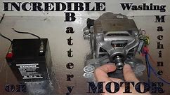 Incredible washing machine motor on battery!