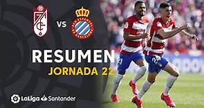 Resumen de Granada CF vs RCD Espanyol (2-1)