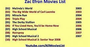 Zac Efron Movies List