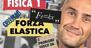 FISICA forza elastica esercizi, problemi forza elastica, legge di hooke, costante elastica