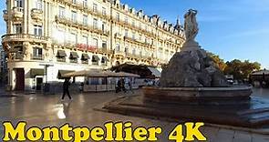 Montpellier, France Walking tour [4K].
