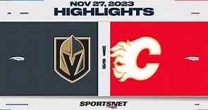 NHL Highlights | Golden Knights vs. Flames - November 27, 2023