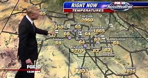 Weather Map Displays 1000+ and 2000+ Degree Temperatures! Too funny! Fox 10 Phoenix.