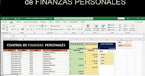 PLANTILLA DE FINANZAS PERSONALES en Excel