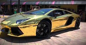 Worlds First Gold Plated Lamborghini Aventador LP700-4 unveiled