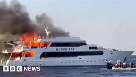 Three Britons missing after Egypt boat fire