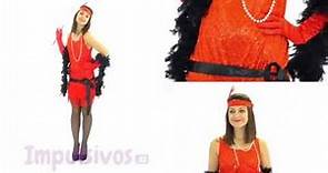 Disfraz de Cabaret rojo para mujer