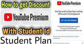 How to Get Discount On Youtube Premium With Student Id | How to get Student Plan