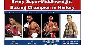 All World Super-Middleweight Boxing Champions in History | WBA, WBC, IBF, WBO and the Ring