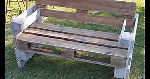 FAI DA TE Creare panchina con bancali pallet epal legno - Create bench with wooden epal pallets