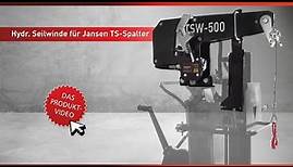 Hydraulische Seilwinde Jansen® TSW-500 für Traktorspalter der Jansen TS-Serie