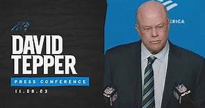 David Tepper speaks to the media about coaching change