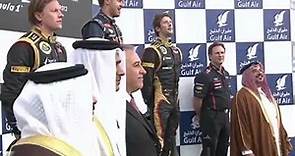 Kimi parc ferme with Vettel and full podium