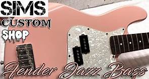 Fender Mark Hoppus Signature Model Jazz Bass - Shell Pink paint by Sims Custom Shop