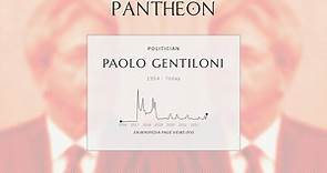 Paolo Gentiloni Biography - Italian politician (born 1954)