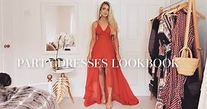 15 PARTY DRESSES LOOKBOOK - Perfect for homecoming, wedding guest, garden party, date night outfits!