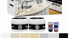 Marble and Granite Repair Kit, Tile Repair Kit, Porcelain Stone and Quartz Countertops Repair Kit for Chips Dents Cracks Holes Scratchs, Fix Chipped Edges Corners, Reattaches Missing Pieces