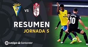 Resumen de Cádiz CF vs Granada CF (1-1)