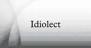 Idiolect