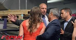 Stephanie McMahon is escorted out of the arena: Raw, July 21, 2014