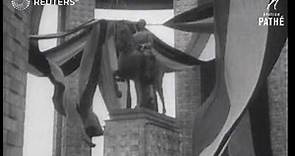 King Leopold reveals memorial in Belgium (1938)