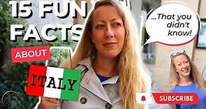 15 Fun Facts About Italy! | Things You Didn't Know | Italy Facts That Will Surprise You!
