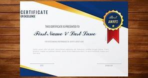 How to Make Formal Certificate of Appreciation Award with MS PowerPoint