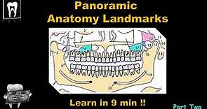 Panoramic Radiography landmark/Orthopantomogram(OPG)Anatomical Landmark/Dental Exam/Dental Radiology