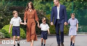 George, Charlotte and Louis have first day at Lambrook School