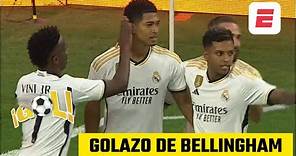 GOLAZO DE BELLINGHAM. Primer gol con el Real Madrid vs Manchester United | ESPN Deportes