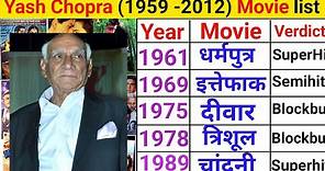 Director Yash Chopra movie list | Yash Chopra hit and flop movies | Yash Chopra movies
