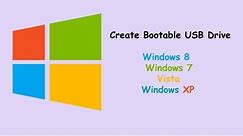 How To Create A Bootable Windows XP/vista/7/8 USB Drive