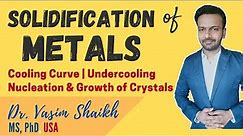 Solidification of Metals | Cooling Curve | Undercooling | Nucleation & Growth of Crystals