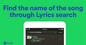 How to search with lyrics on Spotify