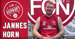 "Bin froh, dass ich Fußballer geworden bin" | CLUB GEPRÜFT mit Jannes Horn | 1. FC Nürnberg