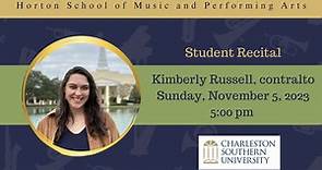 Kimberly Russell's upcoming senior recital