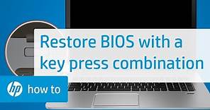 Restore the BIOS on HP Computers with a Key Press Combination | HP Computers | @HPSupport