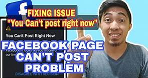 How to SOLVE ISSUE/FIX "YOU CAN'T POST RIGHT NOW" IN YOUR FACEBOOK PAGE | FACEBOOK PROBLEM 2021