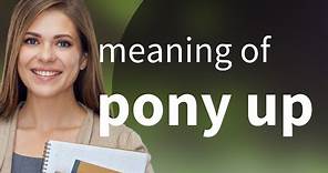 "Pony Up": Understanding the Phrase