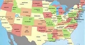 mapa de estados unidos