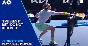 Stefanos Tsitsipas' Bizzare Shot Over the Net Hits Umpire's Chair! | Australian Open 2024