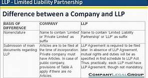 Formation of LLP in India