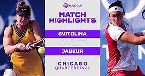 Elina Svitolina vs. Ons Jabeur | 2021 Chicago Quarterfinal | WTA Match Highlights