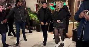 Ariana Grande, Ethan Slater and her dad and sister go for a Christmas Eve dinner in New York