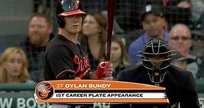 BAL@SF: Bundy makes first career plate appearance