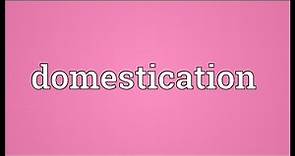 Domestication Meaning