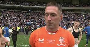 Rangers goalkeeper Allan McGregor reacts to winning the Scottish Cup