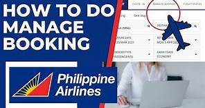 How To Do Manage Booking l Philippine Airlines 2021