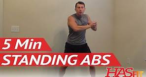 HASfit 5 Minute Standing Abs Workout - Standing Ab Exercises - Abdominal Exercise Standing Up