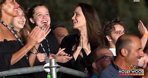 Angelina Jolie and Shiloh at Måneskin Concert in Rome